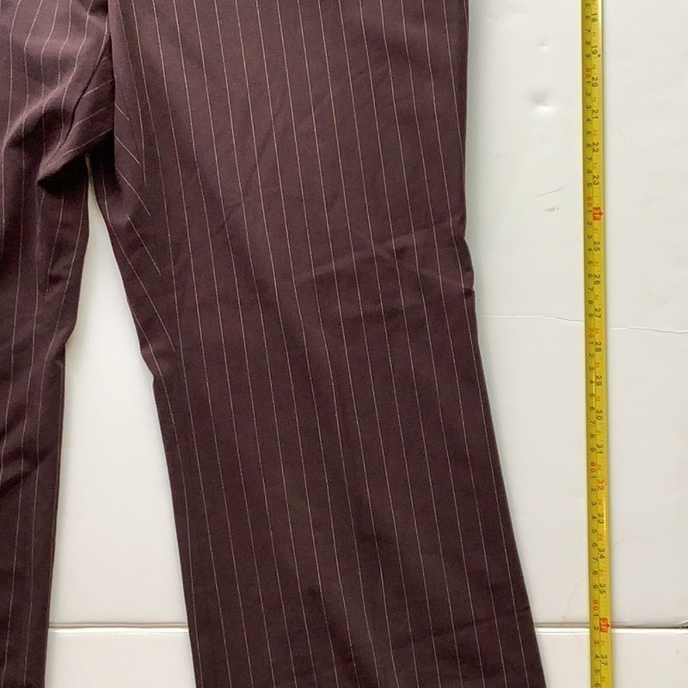 Apostrophe stretch brown pinstripe dress pants‘ Size 16 - Picture 5 of 8